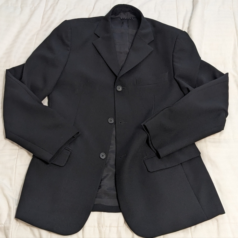 Sisley single breasted black suit jacket size 48